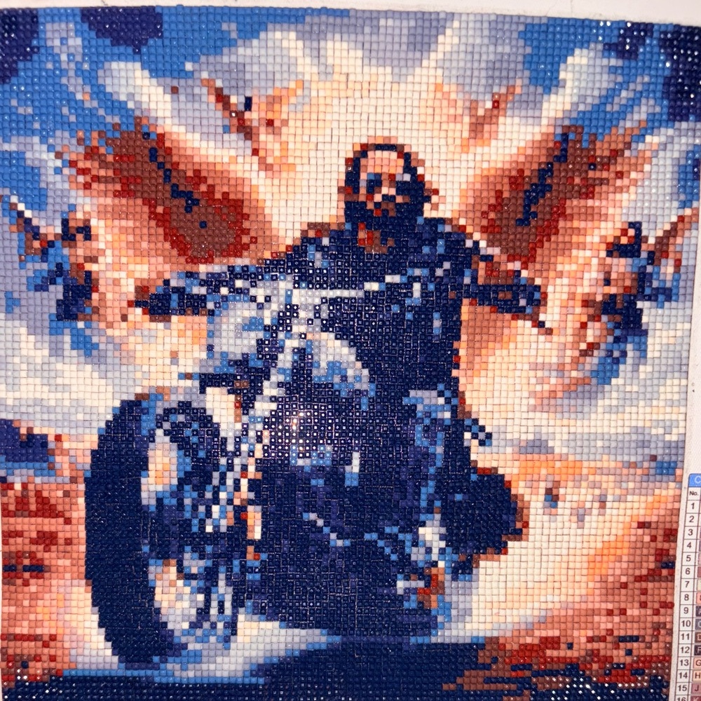 Dynamic Motorcycle Mosaic Wall Art